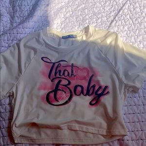 “That Baby” White Crop Top